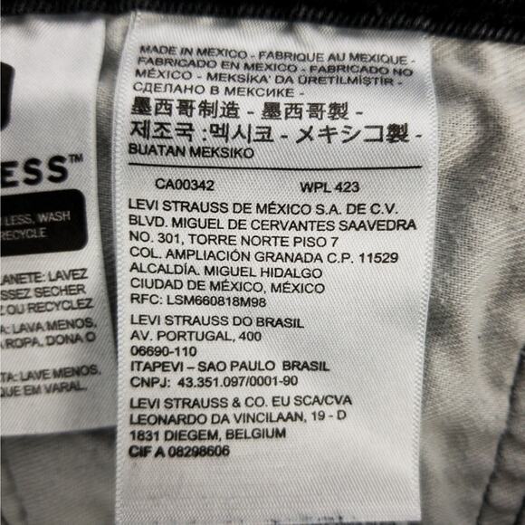 Levi’s 502 Jeans Men’s 38x32 Black Regular Fit Classic Denim Everyday Wear - Picture 7 of 14